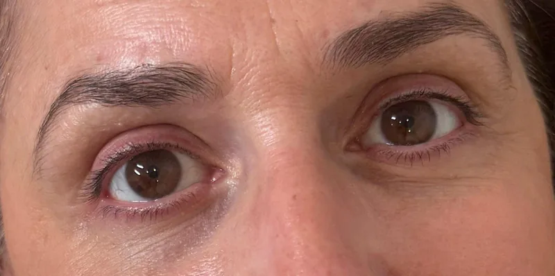Natural lashes before a Korean lash lift, Enfield EN1